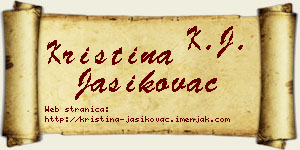 Kristina Jasikovac vizit kartica